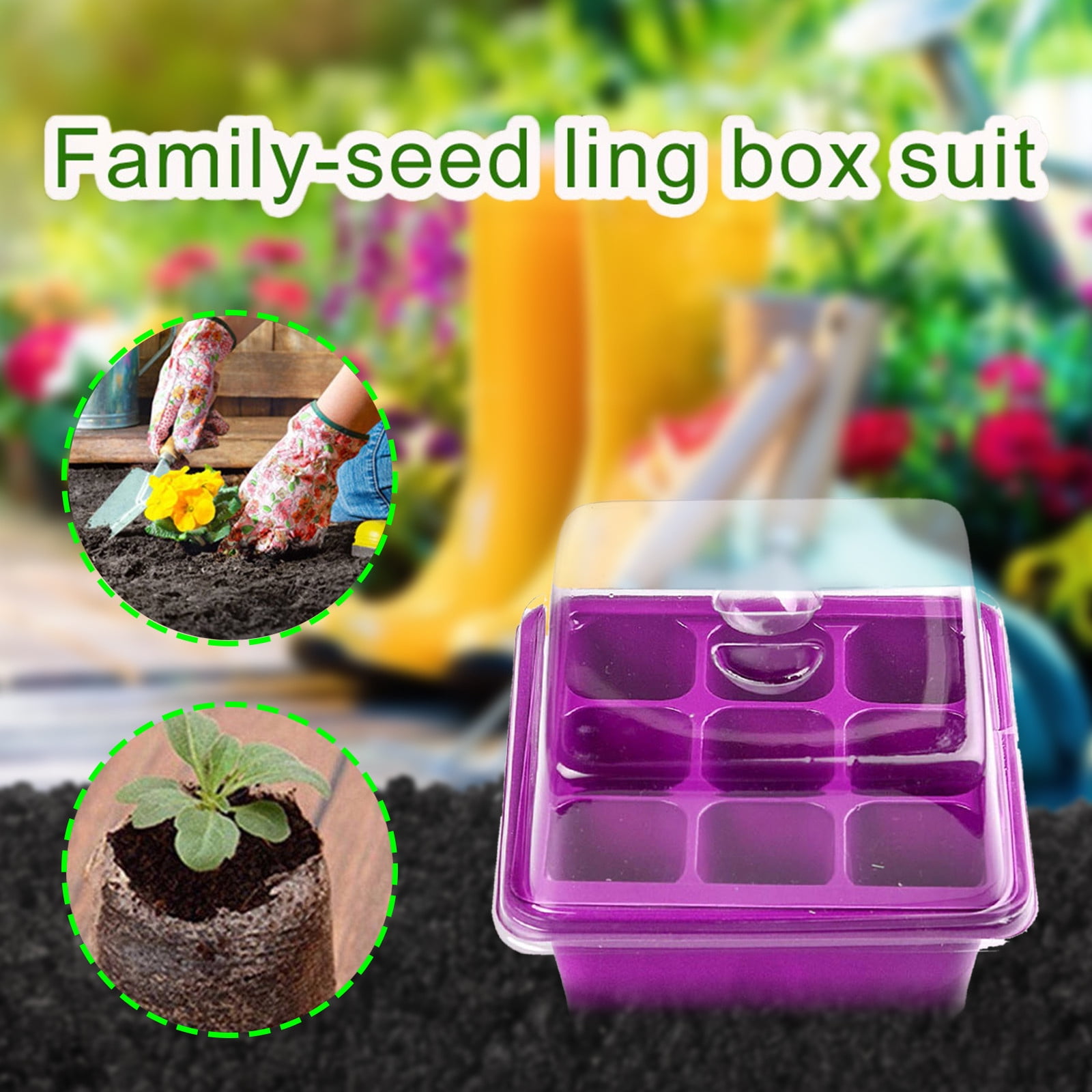 Photo inspiration: Gallery Detail: 9 Hole Seed Starter Tray Transparent Plastic Nursery Box For