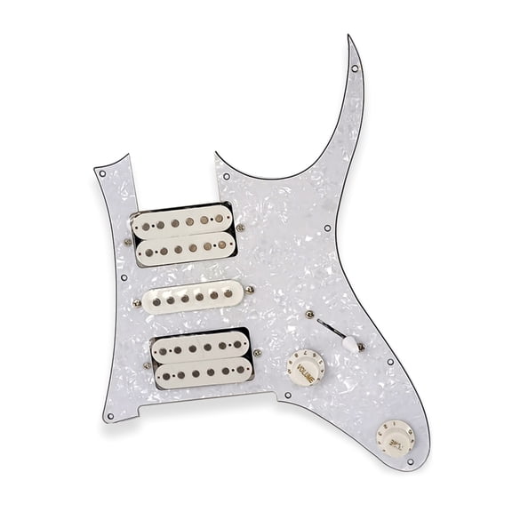 9 Holes Loaded Prewired Guitar Pickguard Guard Plate with HSH Pickups for Guitar Strings Parts and Installation Tool Set