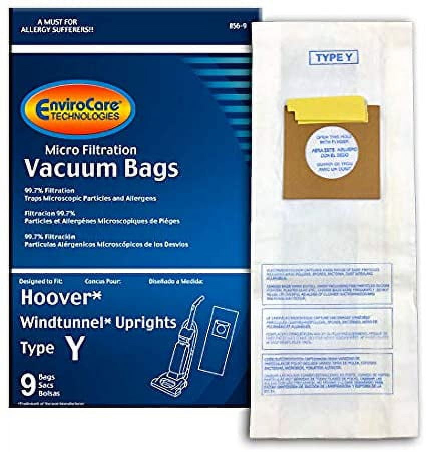 Hoover Windtunnel Type Y Upright Vacuum Bags, 9Pk, Envirocare Micro