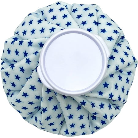 9" Ice Bag, Hot & Cold Therapy Reusable for Injuries Pain Relief, 9 Inch, Blue Star
