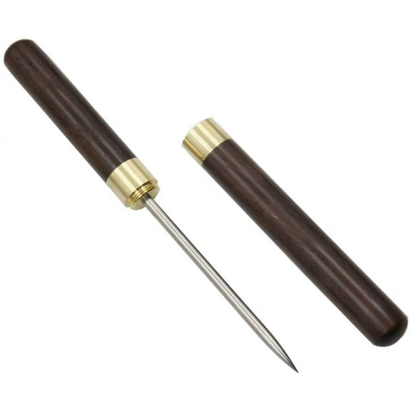 9" Ice Picks Stainless Steel Wooden Handle With Cover for Kitchen, Bars, Bartender,Picnics, Camping, And Restaurant (Black sandal wood)