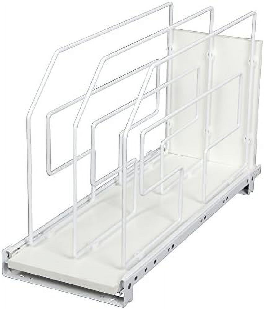 9 In. Roll Tray Divider Organizer, White