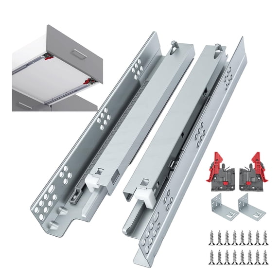 9 Inch 1 Pair Undermount Soft Close Drawer Slides