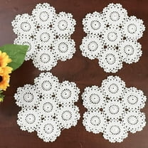 9 Inch 100% Cotton Handmade Lace Crochet Placemats Doily Doilies