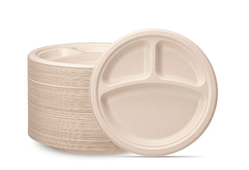 Bosphora Heavy Duty Disposable Paper Plates, 9 Inch, 500 Count, (10 Pack)