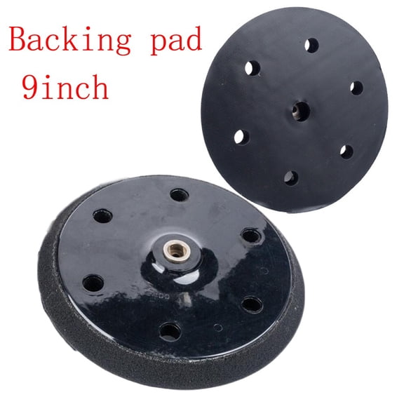 9 Inch 6 Hole Backing Pad for Orbital Drywall Sander, H&L Hook Face for Sanding Discs, Soft Sponge Foam with Backing, 215mm Black
