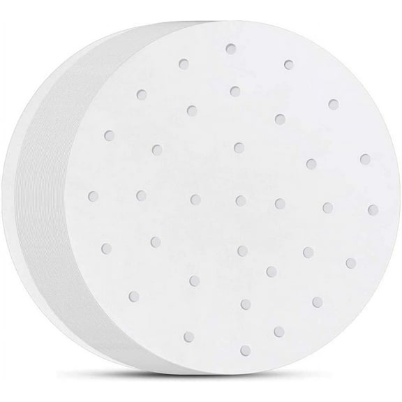 9 Inch Air Fryer Liners, Set of 200, Nonstick Air Fryer Parchment Paper/Bamboo Steamer Paper/Round Parchment Paper for Air Fryer, Steaming Basket and More(5/6/7/8/10in Available)