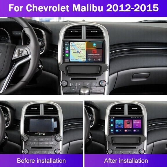 9 Inch Android 15 Car Stereo for Chevy Malibu 2011-2015 Radio| with Wireless CarPlay & Android Auto | GPS Navigation, Bluetooth, WiFi, Steering Wheel Control | 2GB+64GB, Mirror Link