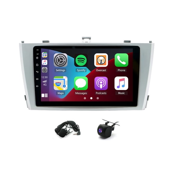 9 Inch Android 15 Car Stereo GPS Navigation Radio for Toyota Avensis 2002-2008, 2+64GB, Wireless Carplay Android Auto, Touch Screen, SWC, Bluetooth, FM, Dual Band WiFi, with AHD Backup Camera & MIC