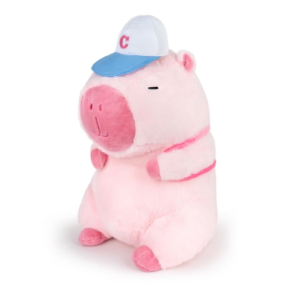9 Inch Baseball Backpack Capybara Plush, Casual Cute Kids Stuffed Doll