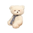 thumbnail image 1 of 9 Inch Bear Plush Toy with Scarf Soft Companion Gift for Comfort Ages 1-2 Years Holiday Present Decor, 1 of 6