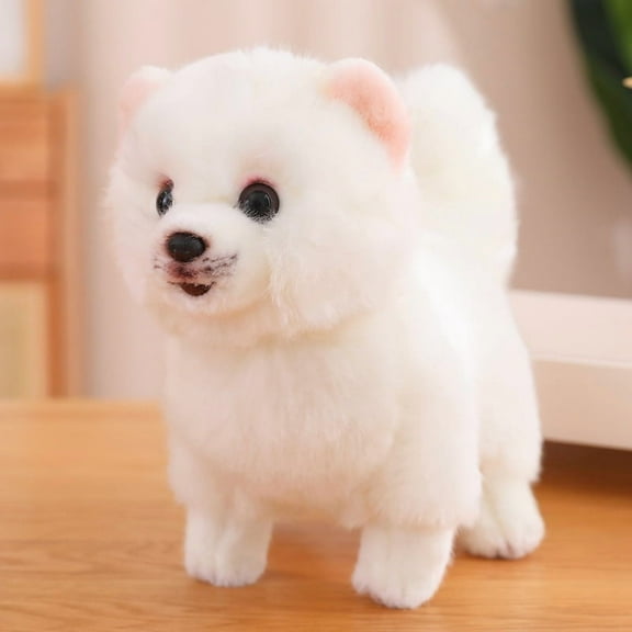 9 Inch- Bichon Frise Stuffed Animals Toy Dog,Plush Puppy Realistic Cute Toy Dog Present Gift for ChristmasWhite