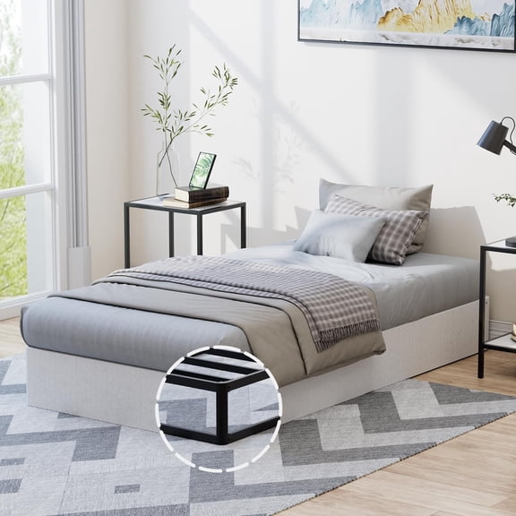 9 Inch Box Spring, High Profile Size Box Spring Only, Sturdy Metal Frame Mattress Foundation, Easy Assembly, Noise-Free