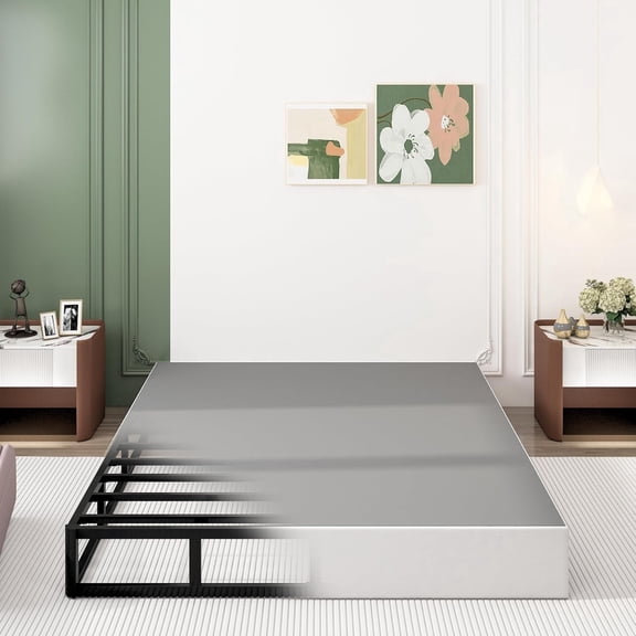 XYGOO 9 inch Heavy Duty Metal Box Spring for Queen Size Bed, 3000 lbs Weight Capacity, High Profile, Noise-Free, Easy Assembly with Fabric Cover