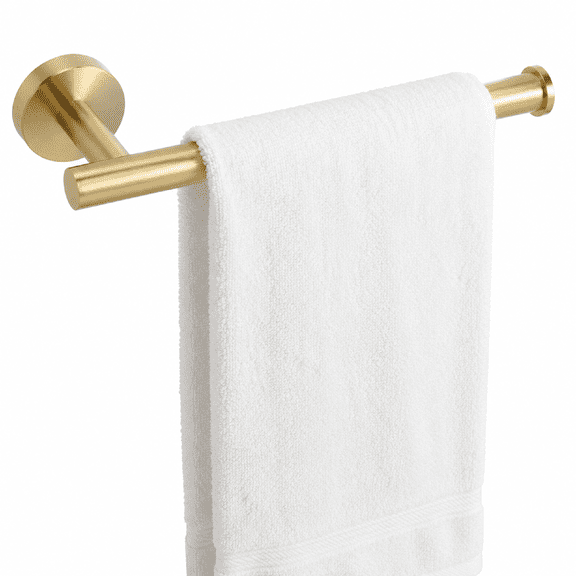 SUS304 Stainless Steel Hand Towel Ring, 9 inch Wall Mounted Rack, Brushed Gold