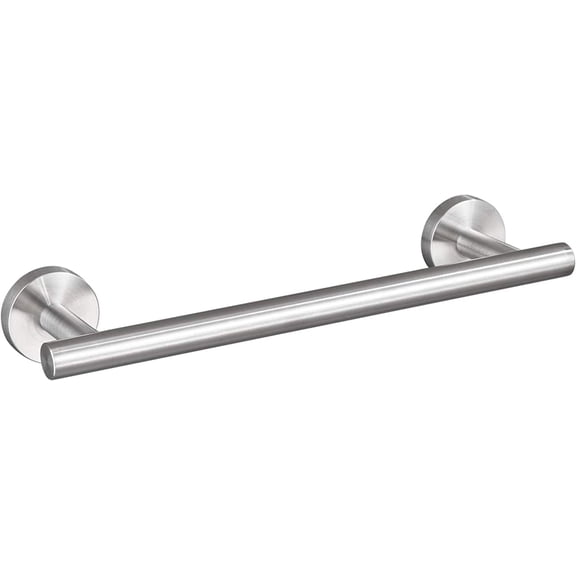 9-Inch Brushed Nickel Towel Bar for Bathroom, Total Length 11-Inch Small Bath Towel Rack Wall Mount, Durable SUS304 Stainless Steel Modern Home Decor Nickel Towel Holder