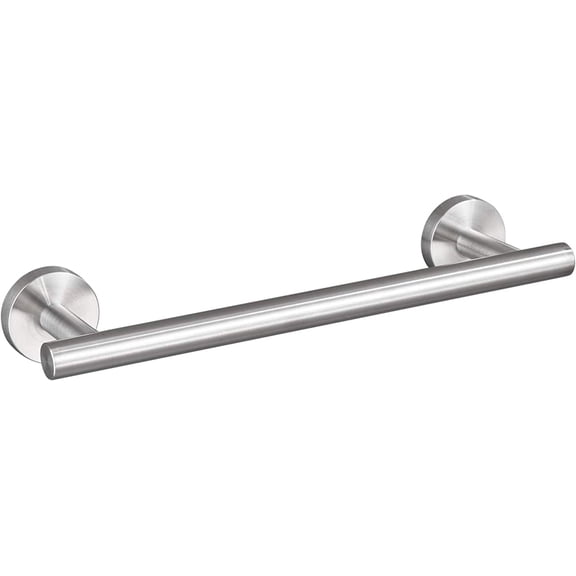 9-Inch Brushed Nickel Towel Bar for Bathroom, Total Length 11-Inch Small Bath Towel Rack Wall Mount, Durable SUS304 Stainless Steel Modern Home Decor Nickel Towel Holder