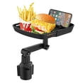 thumbnail image 1 of 9-Inch Car Food Tray – 3-in-1 Detachable Cup Holder Expander with 360° Rotation & Phone Holder, Large Seat Back Table for Road Trip Essentials, 1 of 5