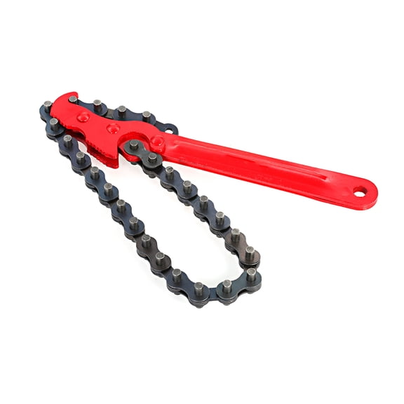 9 Inch Chain Wrench Heavy Duty Oil Filter Spanner Adjustable Removal Universal Auto Car Repair Tool 16.1 Inch Carbon Steel Chain