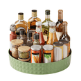 thumbnail image 1 of 9 Inch Clear Acrylic Lazy Susan, Non-Skid Turntable Organizer for Cabinet, Kitchen, Pantry Organization Storage, Refrigerator, Vanity Makeup, Bathroom Countertop Organizing, Rotating Spice Rack,Green, 1 of 10
