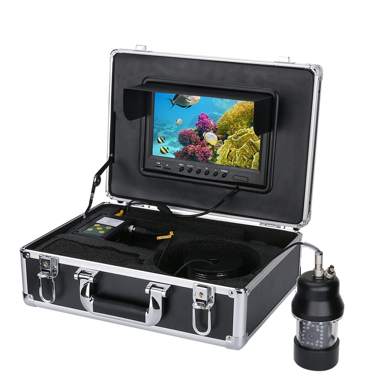 9 Inch Color Screen DVR Recorder 20m 50m 100m Underwater Fishing Video ...
