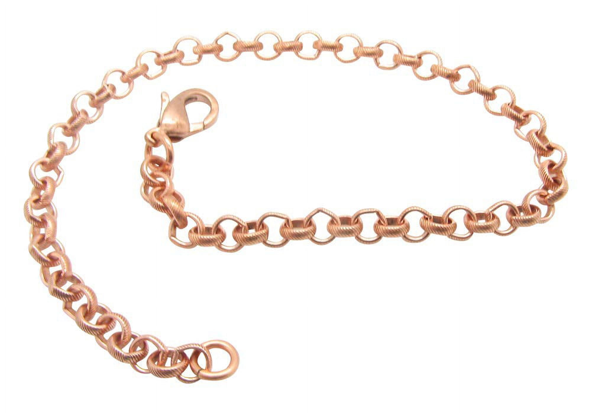 9 Inch Copper Anklet, 3/16 of an inch wide, CA608G - Made in the USA.