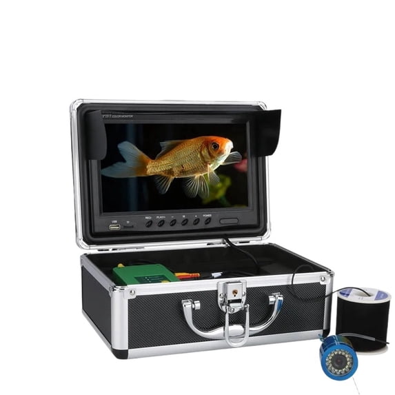 9" Inch (DVR Recorder)1000TVL Fish Finder Underwater Fishing Camera 15pcs White LEDs+15pcs IR LEDs For Ice/Sea/River Fish Search ,Essential Tool for Anglers