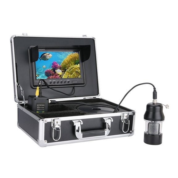 9 Inch DVR Recorder 20/50/100m Underwater Fishing Video Camera Fish Finder IP68 Waterproof 38 LEDs 360 Degree Rotating Camera ,Wide View Angle