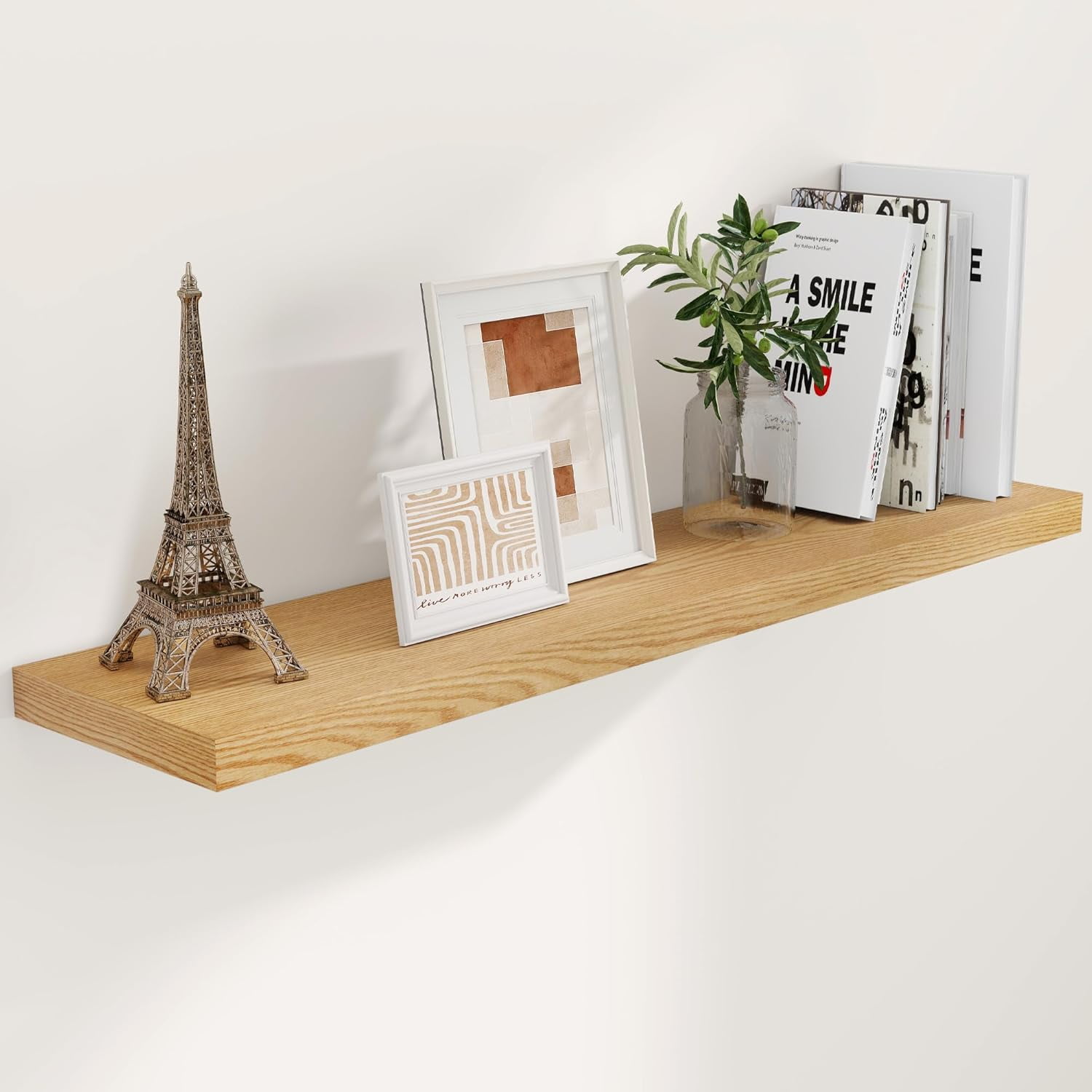 9 Inch Deep Floating Shelves, Rustic Wooden Wall Shelf Set of 1, 1.5 ...