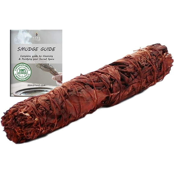 9 Inch Dragon's Blood Sage Smudge Stick for Home Cleansing & Negative Energy Clearing | Large Smudging Wands Resin Dipped
