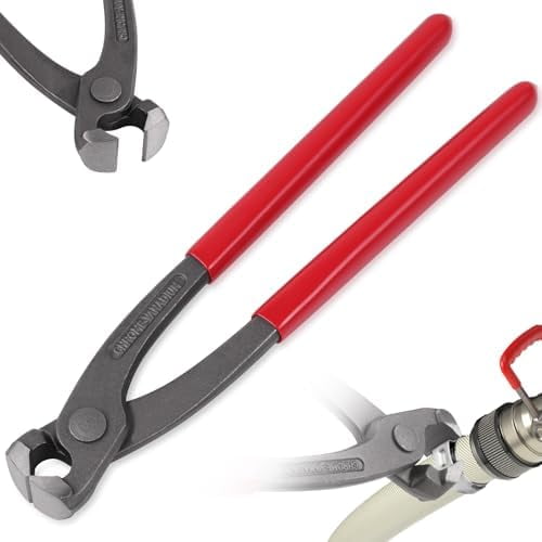 9 Inch Ear Clamp Plier, Carbon Steel Crimper Tool for Install Remove, Nail Puller Tool Pinch Clamp Pliers For Pipe Hose Clamps$$Tools & Hardware Other