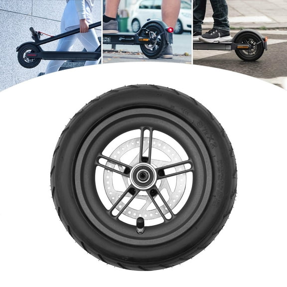 9 Inch Electric Scooter Solid Rear Wheel Tyre for Xiaomi M365 & 1S, W/Wheel Hub Disc Brake Set, 8.5" Pneumatic Tire,75kg/165.3lbs