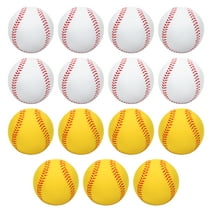 9 Inch Foam Baseballs, 15 Pack Soft Baseballs Training Pitch Baseball Baseball Stress Ball with Drawstring Bag Practice Baseballs for Hitting Throwing Kids Youth (2 colors)