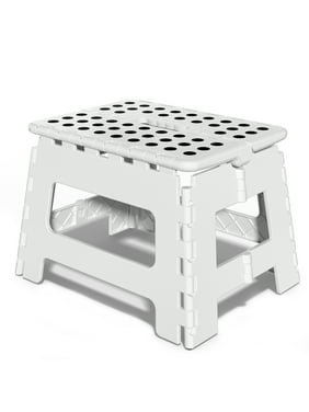 9 Inch Folding Step Stool for Adults and Kids Holds Up to 300 lbs,Durable Kids Heavy Duty Step Stools for Adults, Compact Light-Weight Toddler Step Stool for Home, Outdoor, Indoor