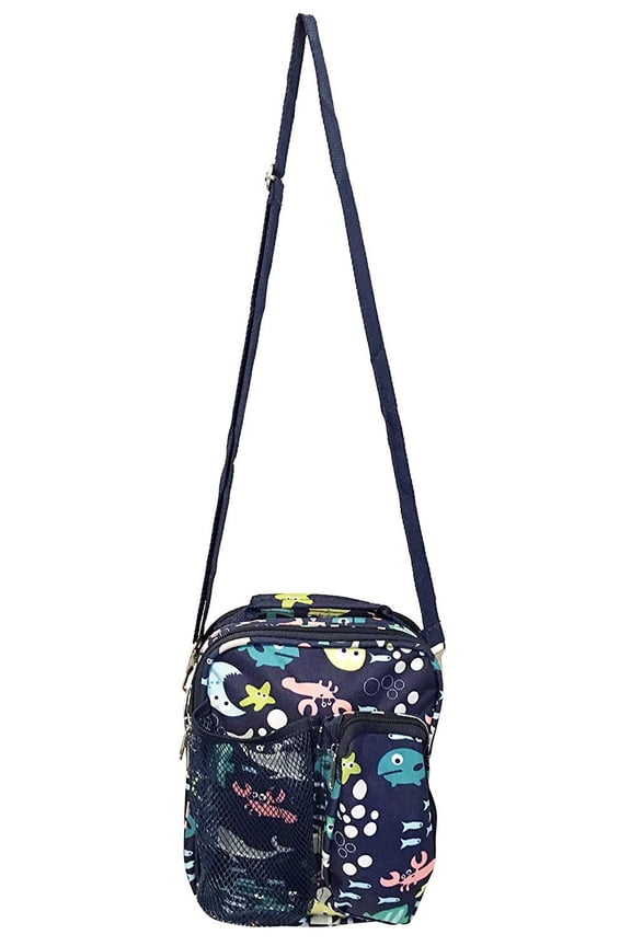 9 Inch Fun Print Crossbody Day Pack Ocean Party