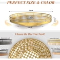 9-Inch Gold Lazy Susan Spice Organizer with Guard Rail | Smooth ...