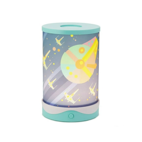 9 Inch Hallmark Disney Star Wars Millennium Falcon X-Wing Fighter Rotating Night Light with Music