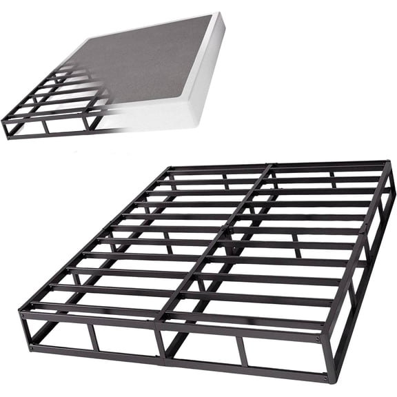 9 Inch High Profile King Box Spring Strong Metal Frame Mattress Foundation, Quiet Noise-Free,Easy Assembly, 3000lbs Max Weight Capacity