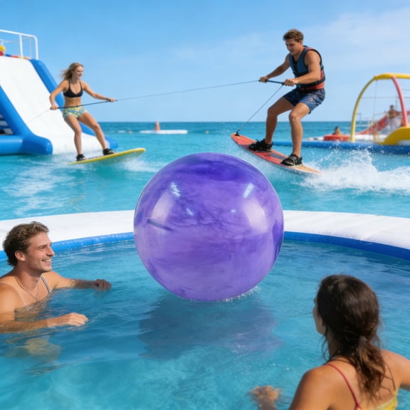 9 Inch Inflatable Playground Ball Marbleized Rubber Kickball Four Square Bouncy Balls Beach Dodgeball for Swimming Pool Sports Activities