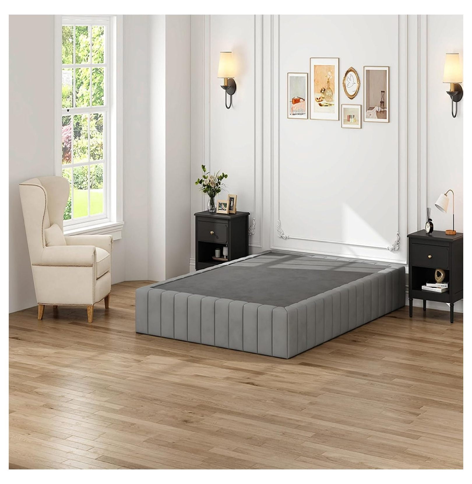 9 Inch King Box Spring Mattress Foundation with Upholstered Cover ...