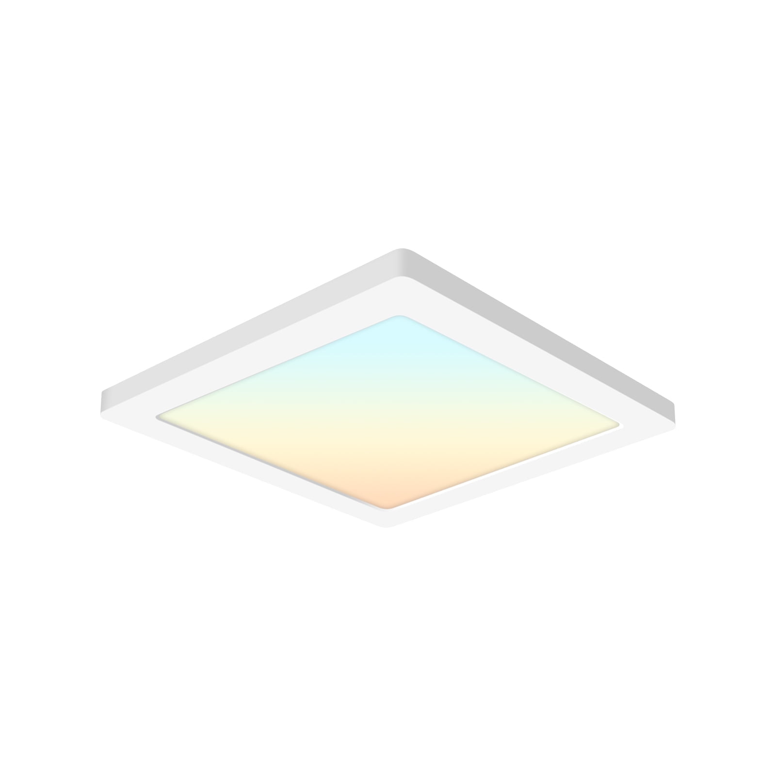 9 Inch LED Square Slim Flush Mount Ceiling Light, 3000k/4000k/5000k, 18W, 1260LM, Dimmable, Damp Location for Bedroom, Kitchen, Office,Closet,Laundry Room (1, 9 inch)