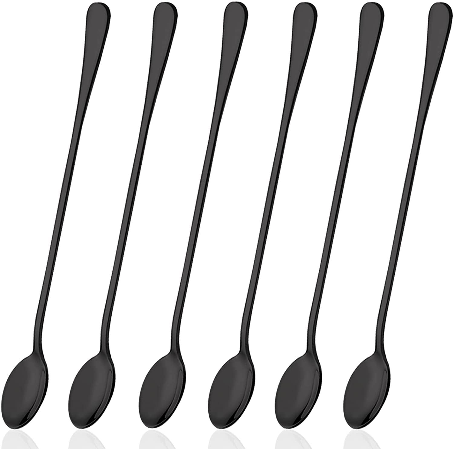 9 Inch Long Handle Iced Tea Spoon, DaKuan Set of 6 Stainless Steel Iced
