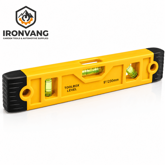 9 Inch Magnetic Torpedo Level, Small Spirit Level Tool with 3 Bubble Vials, Shockproof Rubber Ends, Lightweight ABS Leveler for Construction, Carpentry, Masonry, Hanging and DIY Projects