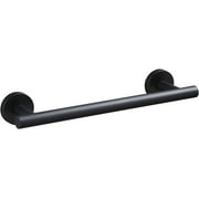 9-Inch Matte Black Towel Bar for Bathroom, Total Length 12-Inch Small Bath Towel Rack Wall Mount, Durable SUS304 Stainless Steel Modern Home Decor Black Towel Holder