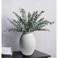Texture Decor Table 9 Inch Matte White Textured Ceramic Vase for Entryway Mantel Table ...