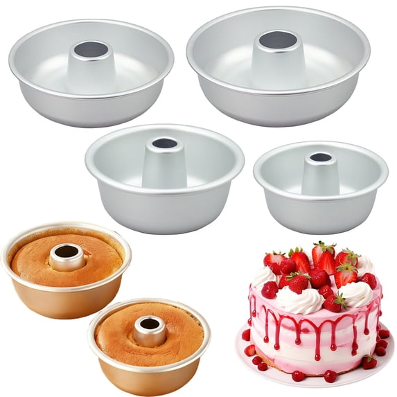 9 Inch Nonstick Cake Pan – Round Tube Pan for Pound Cake, Cheesecake, Angel Food Cake, Even Heat Distribution, Easy Release, Oven Safe (1PC)
