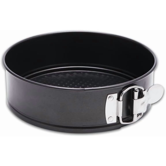 9-Inch Nonstick Springform Pan, Leakproof Cheesecake Pan with Removable Bottom, Black Bakeware for Even Baking