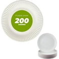 thumbnail image 1 of 9 Inch Paper Plate Uncoated Plates White, 200ct, 1 of 4