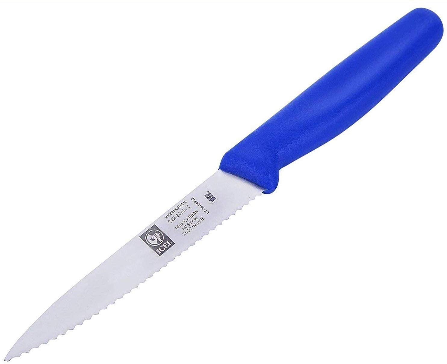 9 Inch Paring Knife, Serrated Edge, High Carbon German Stainless Steel ...