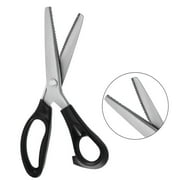 9 Inch Pinking Shears for Fabric, Scalloped Zig Zag Scissors, Ergonomic Grips, Ultra-Sharp, Professional Peaking Shears for Sewing, Craft, DressmakingBlack,3mm